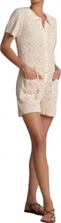 Elan Cover Up Crochet Romper In White