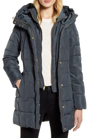 Cole Haan Hooded Down & Feather Jacket in Graphite at Nordstrom Rack, Size X-Large