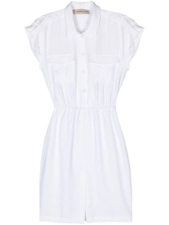 Blanca Vita Afelandra elasticated-waist shirtdress - White