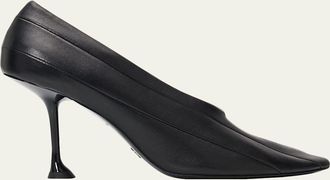Proenza Schouler 85mm Tee Pieced Leather Pumps