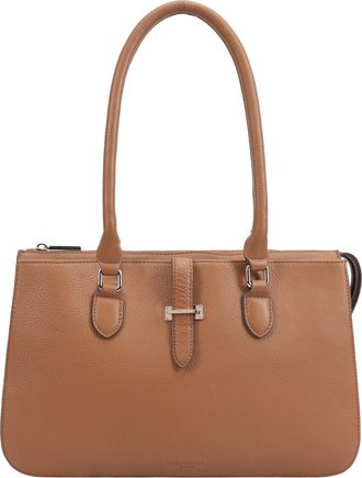 Paul Costelloe Womens Alora Tote/Shoulder Bags Bag - Brown Leather - One Size