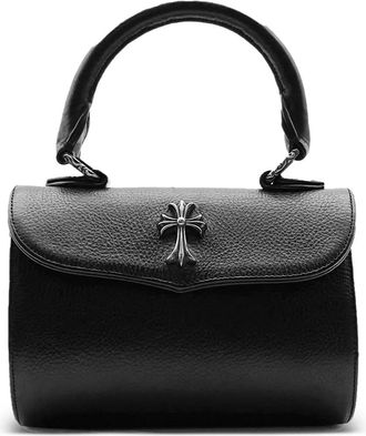 Chrome Hearts Doc Adams cross-detail tote bag - men - Calf Leather - One Size - Black