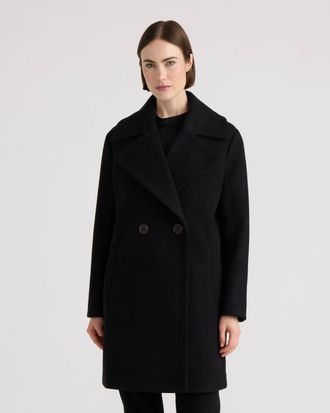 NVLT Womens Faux Wool Oversize Coat with Large Notch Collar
