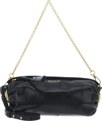 Coccinelle cross body bag Roll Shiny Smooth Handbag Leather Noir black