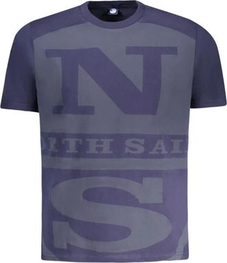 North Sails Blauw Katoen Heren T-shirt - Heren - T-shirts - Blauw - M - Katoen - Tops