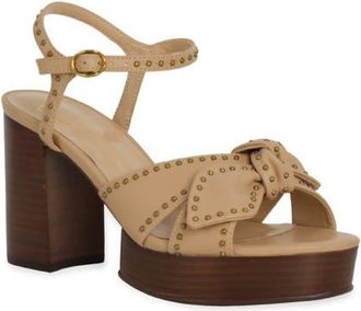Shushop Etta Studded Platform Sandal in Beige at Nordstrom, Size 8.5
