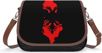 Generic Flag Map of Albania Small Womens Crossbody Bags Shoulder Handbag with Adjustable Strap for Travel