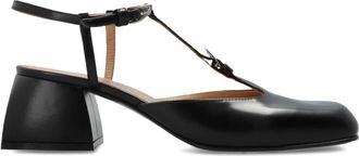 Nodaleto Leren Schoenen met Hak - Dames - Pumps - Zwart - 39 EU - Leer - Schoenen
