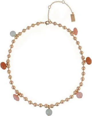 Rachel Roy Aventurine Shaker Chain Necklace in Gold Multi at Nordstrom Rack