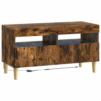 vidaXL Mueble De Tv Led Roble Ahumado Madera De Ingenier&iacute;a Vidaxl