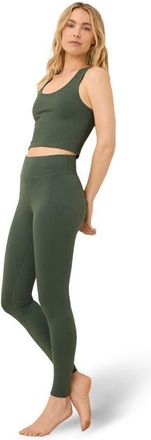 Pact Womens Organic Cotton Go-To Legging in Pine Green at Nordstrom, Size X-Large P