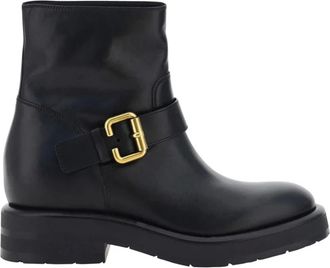 Chloé Schoenen, Dames, Zwart, 36 EU, Leer, Zwarte enkellaarzen voor vrouwen