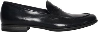 Pantanetti Blauwe leren instapper schoen - Heren - Loafers - Blauw - 42 EU - Schoenen