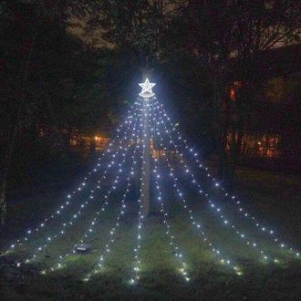 OEM Guirnalda De Luces Led Para Exteriores De 350 Luces, Con Forma De &Aacute;rbol De Navidad, Luz Blanca Fr&iacute;a A++