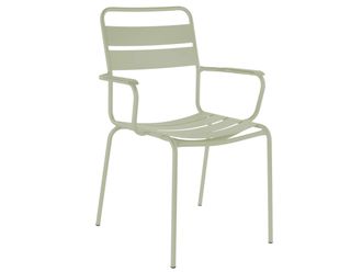 Schubiger M&ouml;bel Metall-Lattenstuhl Glarus mit Armlehne