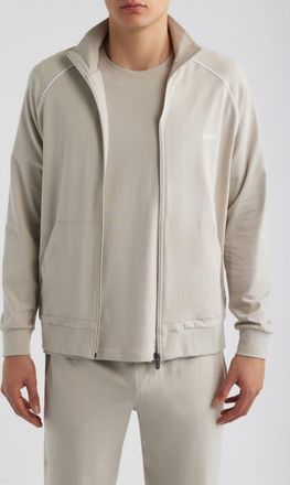 BOSS Mix Match Zip Jacket in Open Grey at Nordstrom, Size Xx-Large