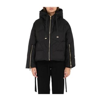 Twinset Down Jackets, female, Black, Size: 2XS Quilted Down Jacket