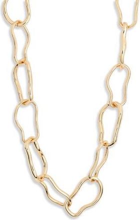 Nordstrom Rack Wavy Link Chain Necklace in Gold at Nordstrom Rack