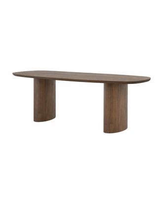 Deco Wood Mesa comedor rectangular chapa roble color avellana 180x90cm