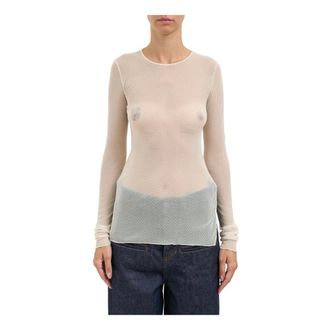 Uma Wang Round-neck Knitwear, female, Gray, S, Round-neck Knitwear