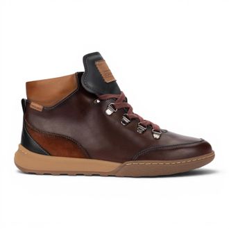 Pikolinos dames Caoba rode leren veterschoenen sneakers - Viana