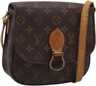 Louis Vuitton Pre-owned Saint Cloud MM Schoudertas - Dames - Vintage Schoudertas - Bruin - ONE Size - Leer - Vintage