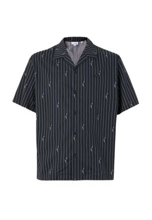 Lacoste Black Twill Relaxed Cotton Shirt