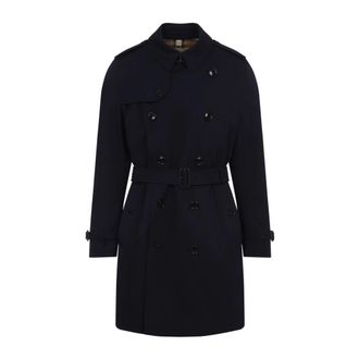 Burberry Kensington Trenchcoat - Heren - Trenchcoats - Blauw - XL - Katoen - Jassen
