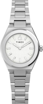 Timex Q Timex Continental Mini 24mm Stainless Steel Bracelet Watch in Silver-Tone/White at Nordstrom