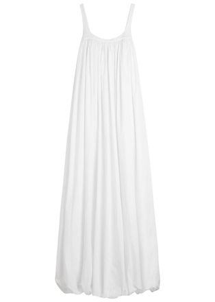 ARMARIUM Nora Pleated Cotton-poplin Maxi Dress - White - IT44 (UK12 / M)