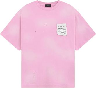 We11done note-motif T-shirt - Pink