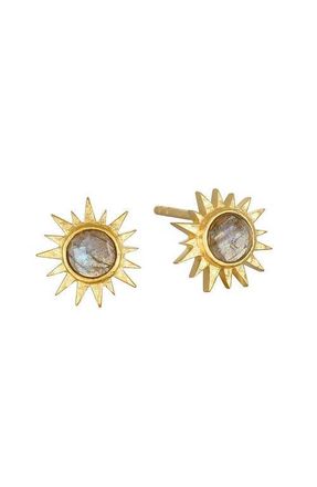Satya Jewelry Light Seeker Labradorite Starburst Earrings in Gold at Nordstrom