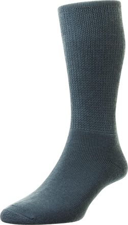Hj Hall Mens 1 Pair Wool Diabetic Socks 6-11 Mens Airforce