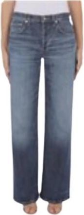 Dondup Jacklyn Wijde Jeans - Dames - Regular Fit Jeans - Blauw - W27 - Denim - Jeans