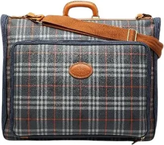 Burberry Pre-owned Weekend Bags, unisex, Blue, Size: ONE SIZE Pre-owned Plastic Weekend Bag
