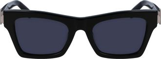 Ferragamo Prisma 52mm Rectangular Sunglasses in Black at Nordstrom Rack