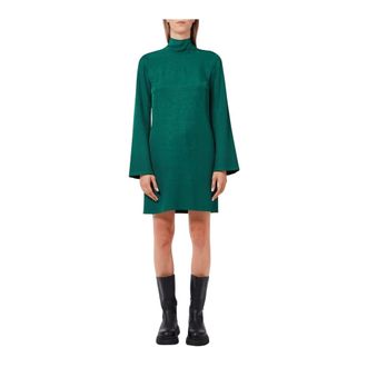Liu Jo Kleedjes, Dames, Groen, L, Jurk met wijde mouwen