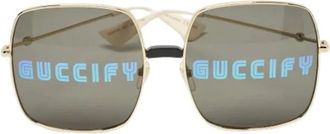 Gucci Pre-owned Accessories, female, Black, Size: ONE SIZE Pre-owned Glass Sunglasses