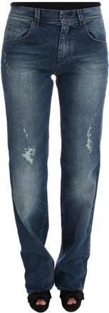 Ermanno Scervino Chique Slim Fit Straight Leg Jeans - Dames - Bootcut Jeans - Blauw - W26 - Katoen - Jeans