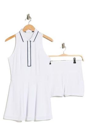 Original Penguin Veronica Polo Dress & Shorts Set in Bright White at Nordstrom Rack, Size Medium