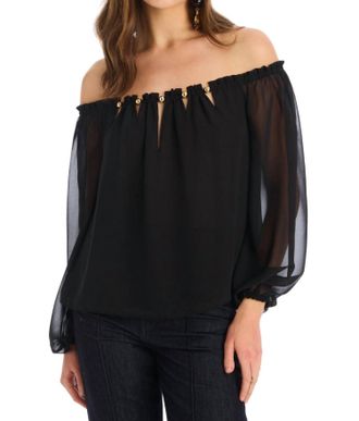 Allison New York Sara Off Shoulder Top In Black