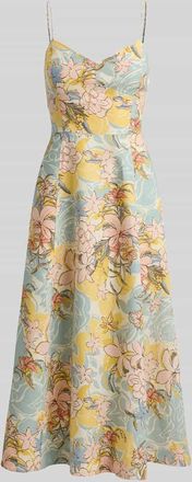 Lauren Ralph Lauren K&ouml;rpernahes Midikleid aus reinem Leinen in Pastellgelb, Gr&ouml;&szlig;e 34