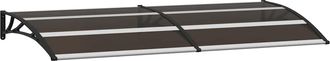 vidaXL Pensilina Per Porta Nera 200x75 Cm In Pc - Vidaxl