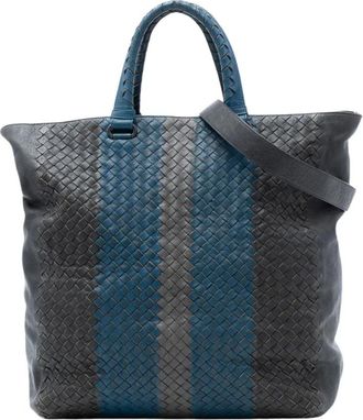 Bottega Veneta Pre-owned Tote Bags, female, Multicolor, Size: ONE SIZE Pre-owned Woven Leather Tote Bag