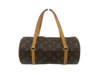 Louis Vuitton Papillon Handbag Monogram Canvas Brown Leather Handbag (Pre-Owned)