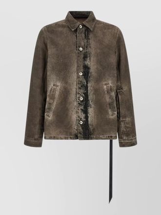 Rick Owens denim single breasted jacket