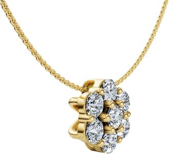 Pompeii3 1/2Ct Diamond Pendant Womens Necklace 14k Gold Lab Grown