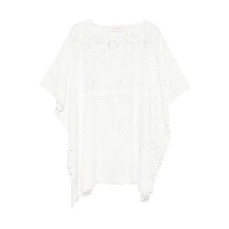 MC2 Saint Barth Beachwear, female, White, Size: ONE SIZE Iria Caftan