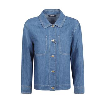 Max Mara Denim Jackets, female, Blue, Size: 2XS Denim Shirt