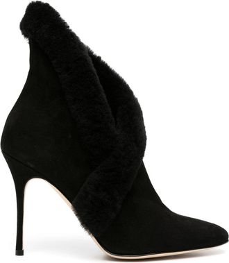 Manolo Blahnik Nestanu 105mm suede boots - women - Suede - 36 - Black